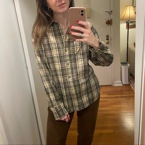 COS Wool Plaid Button Down